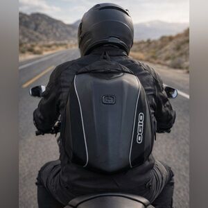 OGIO No Drag Mach 5 Motorcycle Backpack Black Hard Shell